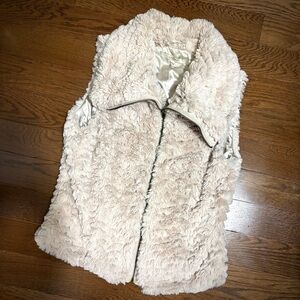 Cream Faux Fur Vest